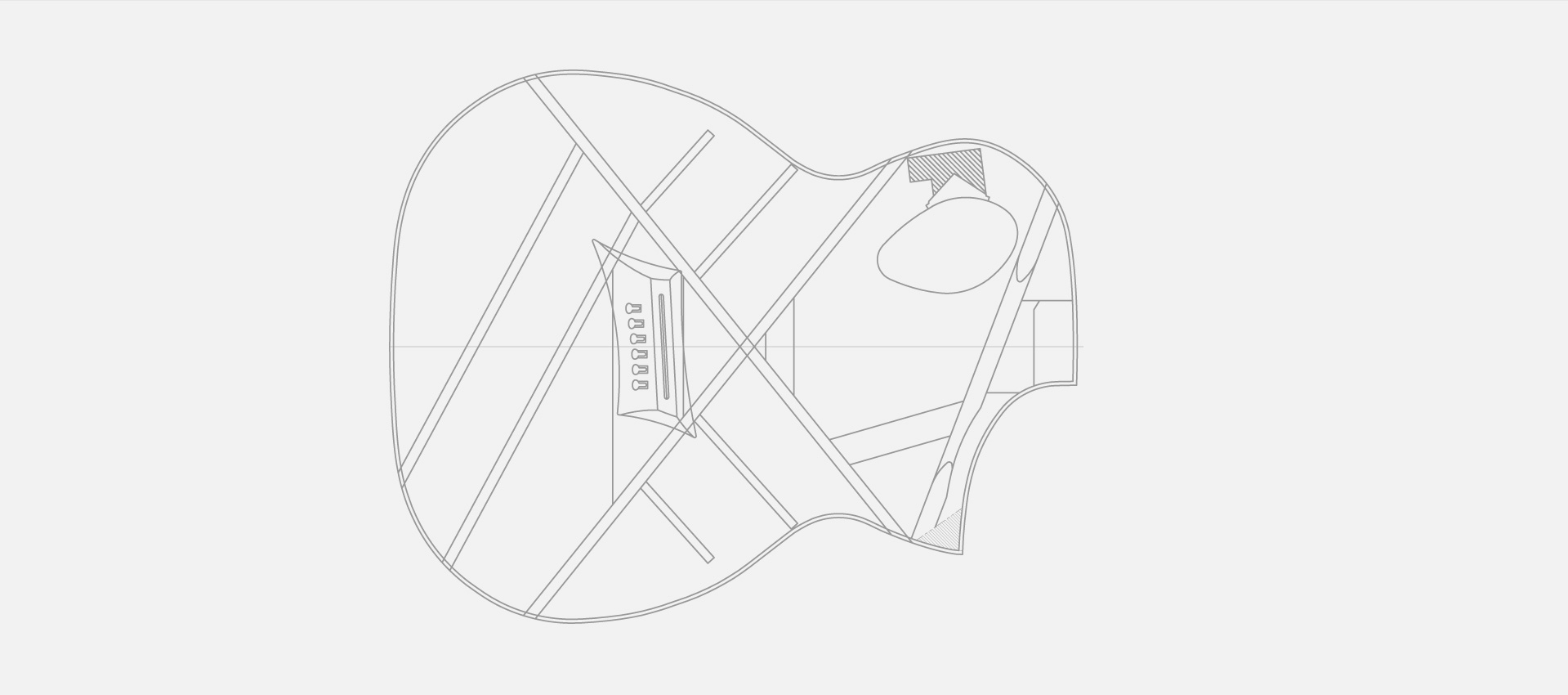 outline of port guitar