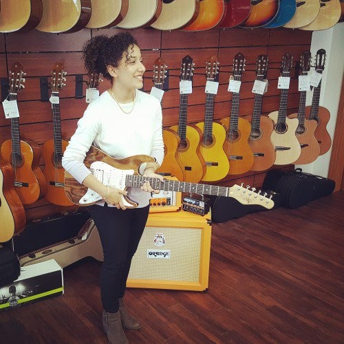 Michael Kelly 1960 electric and other acoustic guitars at Bertrand's Music in Pasadena, California