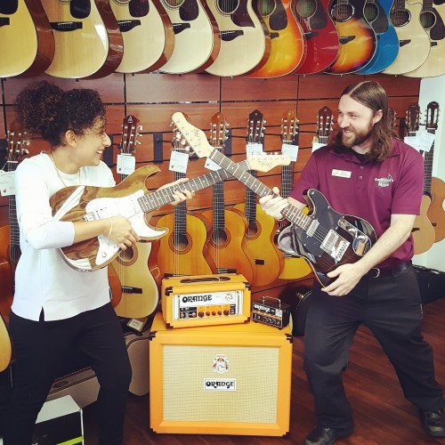 Michael Kelly electric guitars at Bertrand's Music in Pasadena, California