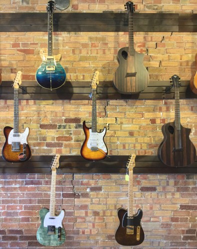 Michael Kelly electric and acoustic guitars at Crossroads guitar store