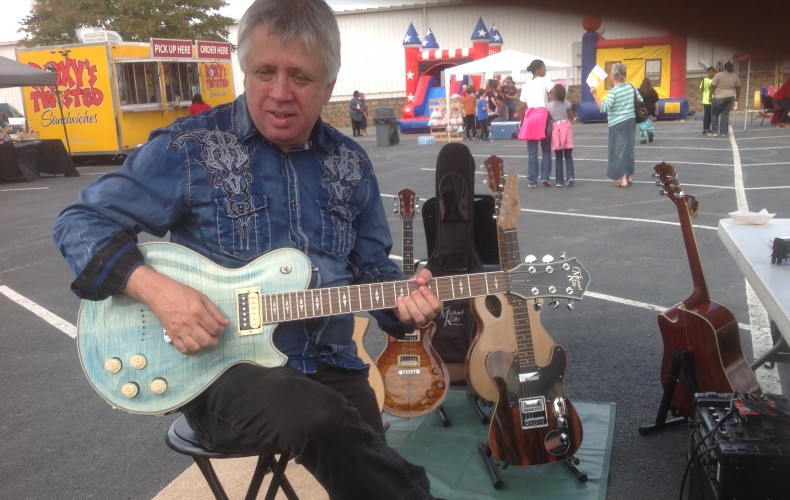 Michael Kelly Patriot electric guitar, Patriot Instinct Bold electric guitar, 1950s Ebony electric guitar at Joyful Noise Guitar Central