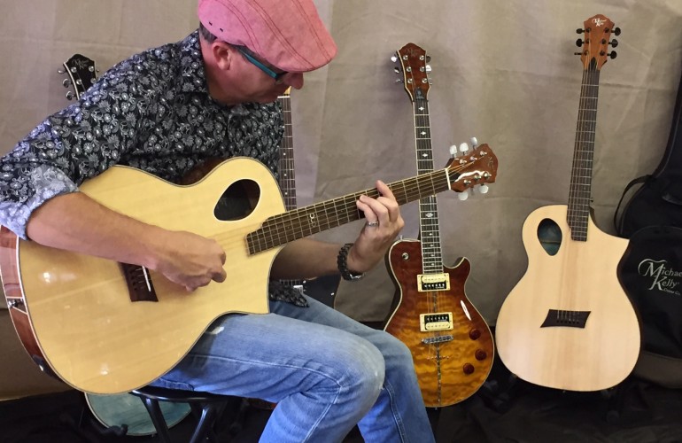 Michael Kelly Triad Port and Forte Port acoustic guitars at Joyful Noise Guitar Central in Clarksville, AR