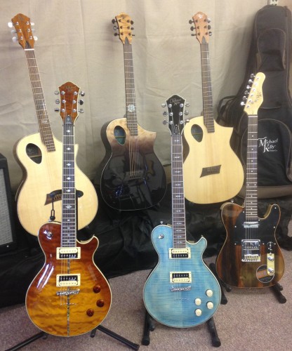 Michael Kelly 1950s electric guitars, Patriot electric guitars, and Port Acoustic guitars at Joyful Noise Guitar Central