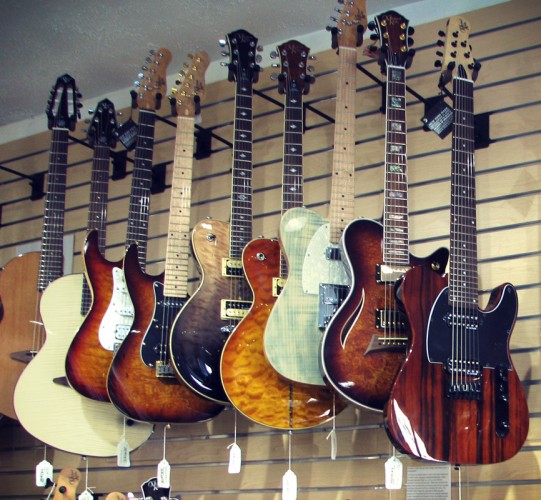 Michael Kelly electric guitars (1950s, Patriots, Hybrids, 1960s) at Banko's Music in Ansonia, CT