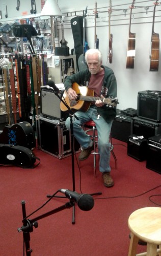 Mini jam session at Greenfield Music and Amps
