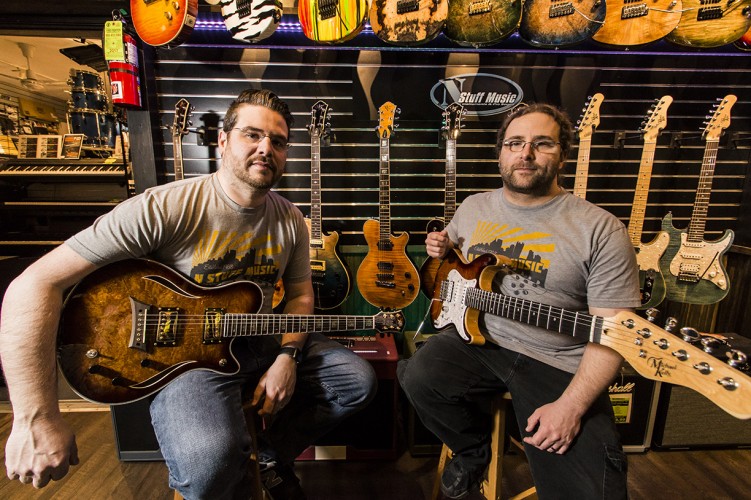 Michael Kelly Hybrid acousic electric guitar and 1950s electric guitar at N Stuff Music