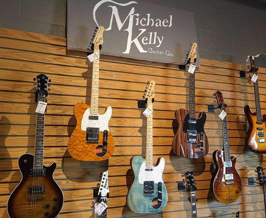 Michael Kelly 1950s and Patriot electric guitars at Unga Bunga Music in Paducah, KY