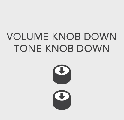 volume knob down tone knob down