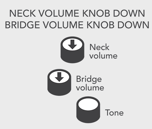 neck volume knob down bridge volume knob down