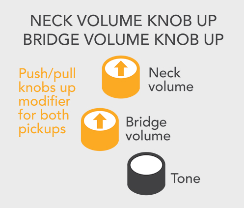 neck volume knob up bridge volume knob up