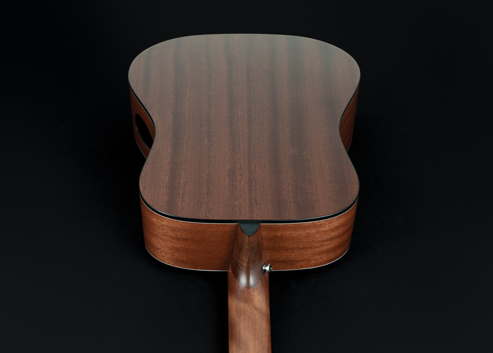 back of acoustic guitar body