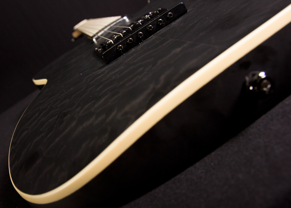 body and neck of electric guitar