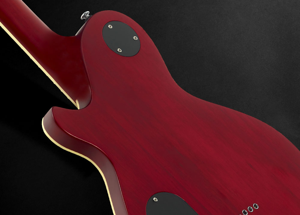Back of Cherry Red Guitar